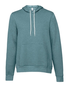Толстовка с капюшоном из губчатого флиса, цвет heather deep teal Bella+canvas