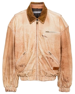 Куртка из овчины с принтом, коричневый Alexander wang