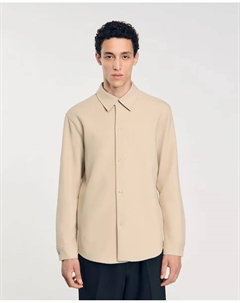 Мужская рубашка с длинным рукавом, цвет Natural Sandro