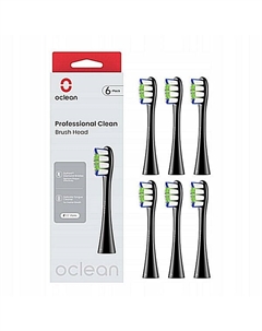 Насадки для звуковой зубной щетки DuPont, волокно, черные, 6 шт./1 упаковка. Professional clean p1c5 b06 Oclean