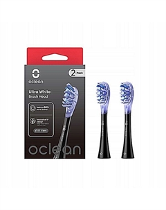 Черные звуковые насадки для зубной щетки, отбеливание зубов, 2 шт./1 упаковка. Ultra white uw01 Oclean