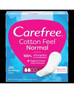 Гигиенические прокладки, 56 шт./1 упаковка. Cotton Carefree
