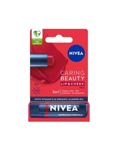Питательная помада красная, 4,8 г Caring beauty 3w1 Nivea