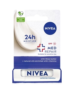 Питательная губная помада с spf15, 4,8 г Med repair Nivea