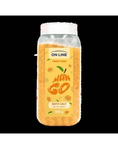 Соль для ванн «Манго», 800 г Fruity shot On line