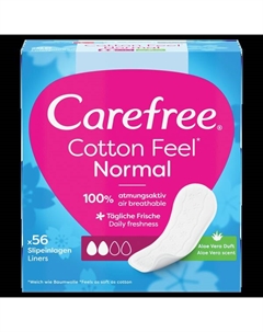 Гигиенические прокладки, 56 шт./1 упаковка. Cotton aloe Carefree