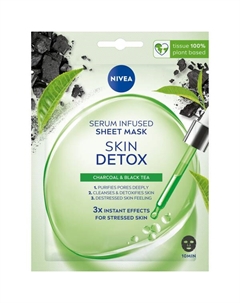 Тканевая маска с детокс-сывороткой для лица, 1 шт. Skin detox Nivea