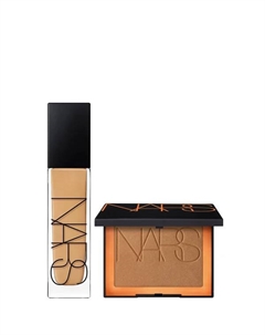 Натуральная стойкая тональная основа valencia и бронзирующая пудра laguna, цвет valencia Nars
