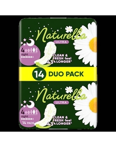 Гигиенические прокладки, 14 шт./1 упаковка. Ultra night camomile Naturella