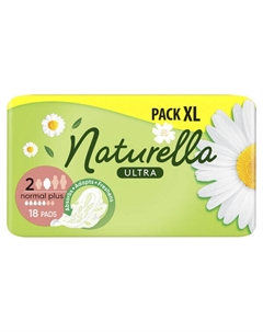 Прокладки гигиенические с крылышками, 18 шт./1 уп. Ultra normal plus Naturella