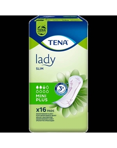 Специализированные прокладки mini plus, 16 шт./1 упаковка. Lady slim Tena
