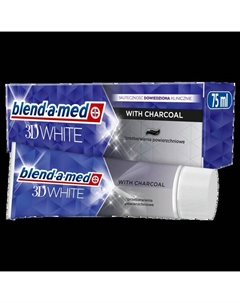 Зубная паста, 75 мл 3D white with charcoal Blend-a-med