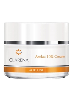 Крем Azelac с 10% азелаиновой кислотой - идеально подходит для кожи с акне и пигментацией, 50 мл Acid line Clarena