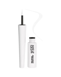 Aqua resist color ink 24-часовая водостойкая жидкая подводка для глаз, цвет 5 matte snow Make up for ever