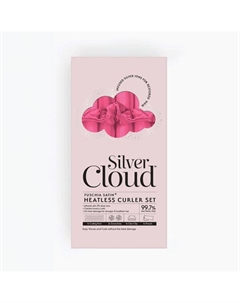 Бигуди атласные с ионами серебра, фуксия, 1 шт. Fuchsia heatless curlers Silver cloud
