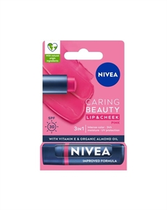 Питательная розовая помада, 4,8 г Caring beauty 3w1 Nivea