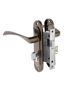 Замок врезной rd004, с ручкой, 3 ключа, цвет черный никель Lockland