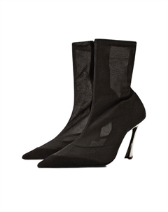 Текстильные ботильоны Mugler