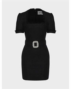 Мини-платье с поясом, черное Aline