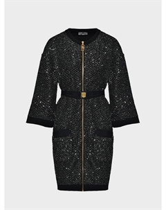 Платье с пайетками, черное Elisabetta franchi