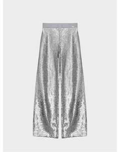 Брюки с пайетками, серебристые Monnalisa