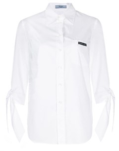 Prada рубашка строгого кроя с завязками на манжетах 44 белый Prada