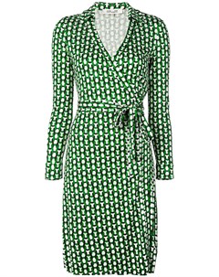 Diane von furstenberg платье с запахом и геометричным принтом 4 зеленый Diane von furstenberg
