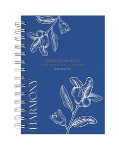 Тетрадь общая Harmony, 144 х 204 мм, 120 листов, клетка, твердый переплет, спираль, цветы на синем Be smart