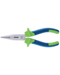 Длинногубцы прямые 17106 200 мм, двухкомпонентные рукоятки Сибртех