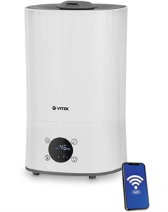 Увлажнитель воздуха VITEK VT-2350 ультразвуковой 3.5л., до 25 м², 250 мл/ч, ароматизация, белый (VT-2350) Vitek