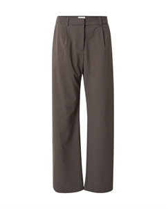 Брюки со складками спереди Loose fit Pleat-Front Pants Drew, серо-коричневый Weekday