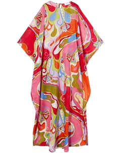 Кафтан с принтом орхидеи, розовый Pucci
