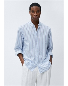 Рубашка Classic Neck Buttoned Long Sleeve, синий Koton