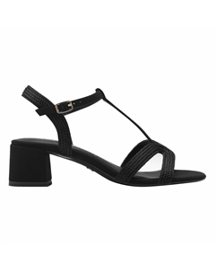 Босоножки на широком и низком каблуке черный Tamaris