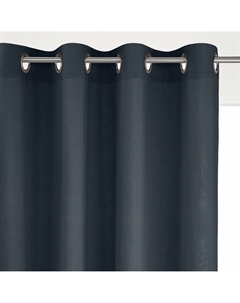 Штора из льна и вискозы с люверсами Odorie синий Laredoute