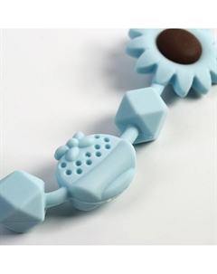 Держатель для соски - пустышки, силиконовый, цвет голубой Mum&baby