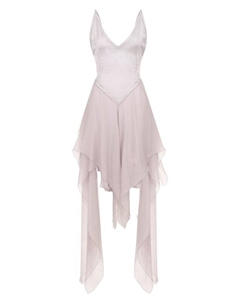 Платье из вискозы и шелка Ann demeulemeester