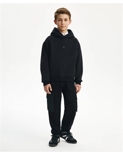 Худи для мальчика черное Gulliver