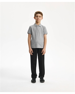 Поло с коротким рукавом для мальчика серое Gulliver