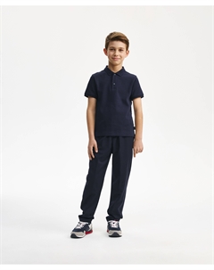 Поло с коротким рукавом для мальчика синее Gulliver