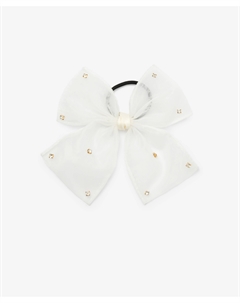 Резинка для волос с декором белая Gulliver