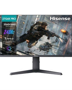 27" Монитор Hisense 27G6K-PRO, 2560x1440, IPS, 240Гц, 2хHDMI, 1хDP, черный