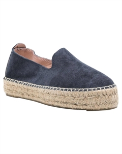Женские эспадрильи с двойной подошвой из синей замши Patriot Manebi