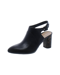 Женские кожаные туфли-мюли Roseville с острым носком черного цвета Vionic