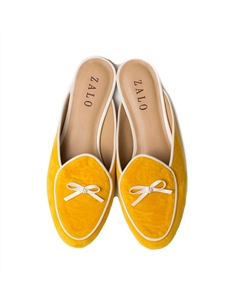 Женские мюли с бантом в цвете шафран, цвет saffron House of zalo