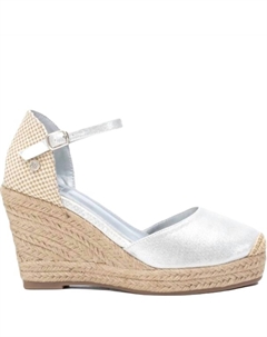 Женские эспадрильи на танкетке серебристого цвета, серебряный Xti