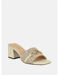 Туфли Oney Circle Logo Block на каблуках, цвет ivory logo Guess factory