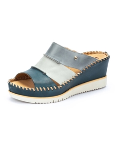 Мюли "AGUADULCE", танкетка, летняя обувь, тапочки с эффектным рантовым швом, коричневый Pikolinos