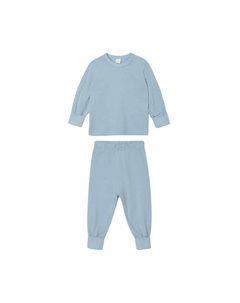 Длинный пижамный комплект с кнопками на плечах, синий Babybugz