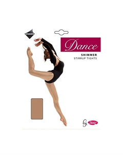 Колготки со штрипками с блестками для танцев (1 пара), коричневый Silky